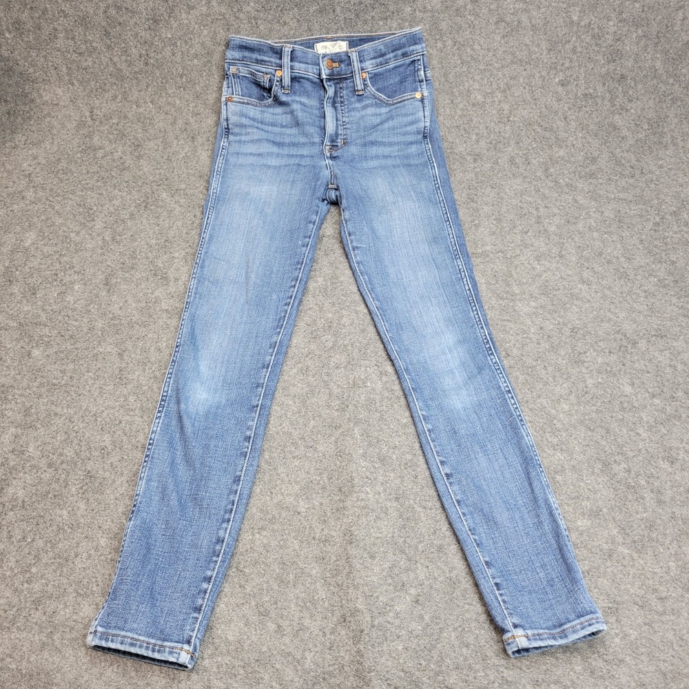 Madewell Jeans Womens 26 Gray High Rise Skinny Distressed Hem Minimalist LOT - Picture 4 of 15